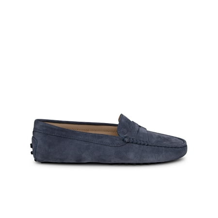 Tod s Woman Light Blue Suede Loafers