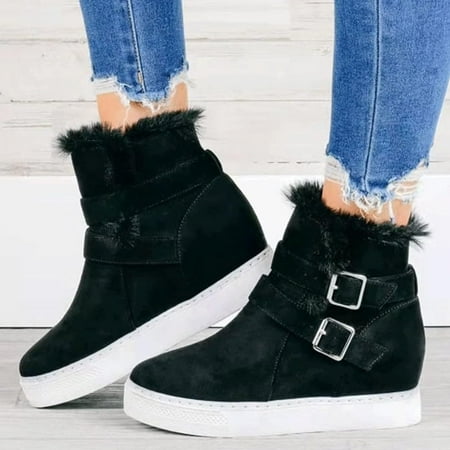 Boots Women Women Buckle Winter Boots Woman Ankle Boots Warm Plush Snow Boots for Women Classic Black Ladies Flat Shoes Female
Boots Women Women Buckle Winter Boots Woman Ankle Boots Warm Plush Snow Boots for Women Classic Black Ladies Flat Shoes Female