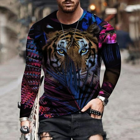Men s 3D Digital Graphics Print T-Shirts Animal Pattern Long Sleeve Slim Crewneck Fall Tops Unisex Daily Blouses
Men s 3D Digital Graphics Print T-Shirts Animal Pattern Long Sleeve Slim Crewneck Fall Tops Unisex Daily Blouses