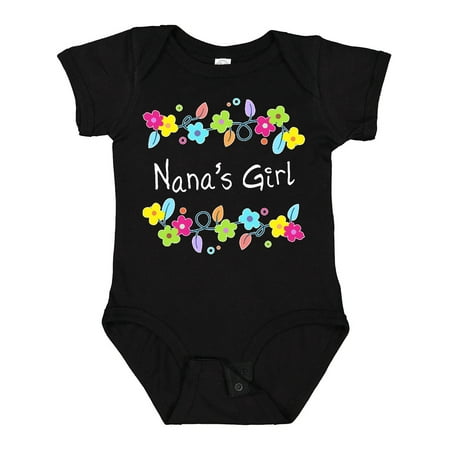 Inktastic Nanas Girl- Bright Flowers Gift Baby Girl Bodysuit