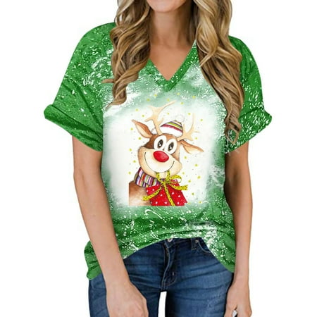 Aueoeo Oversized Shirts for Women Womens Tops Casual Women s Casual Loose Christmas Elk V-Neck Short Sleeve T-Shirts Men s Women s Tops
Aueoeo Oversized Shirts for Women Womens Tops Casual Women s Casual Loose Christmas Elk V-Neck Short Sleeve T-Shirts Men s Women s Tops