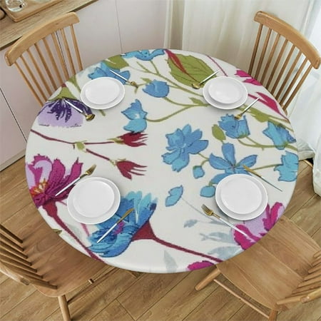 HAOXIT Round Fitted Tablecloth with Oil Proof Round Table Cover Vinyl Flannel Backed Table Cloth Fits Round Tables for 38-42
HAOXIT Round Fitted Tablecloth with Oil Proof Round Table Cover Vinyl Flannel Backed Table Cloth Fits Round Tables for 38-42