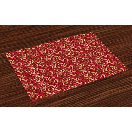 Leaves Placemats Set of 4 Abstract Colored Foliage Pattern with Coming of the Spring Theme Image Washable Fabric Place Mats for Dining Room Kitchen Table Decor Verimilion Ruby Beige by Ambesonne
Leaves Placemats Set of 4 Abstract Colored Foliage Pattern with Coming of the Spring Theme Image Washable Fabric Place Mats for Dining Room Kitchen Table Decor Verimilion Ruby Beige by Ambesonne