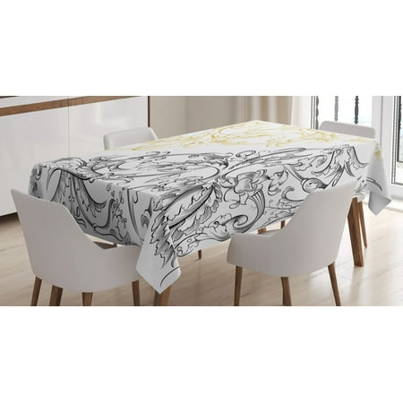 Ambesonne Floral Tablecloth Rectangular Table Cover Abstract Fish Circles 60 x84 Yellow Black
Ambesonne Floral Tablecloth Rectangular Table Cover Abstract Fish Circles 60 x84 Yellow Black