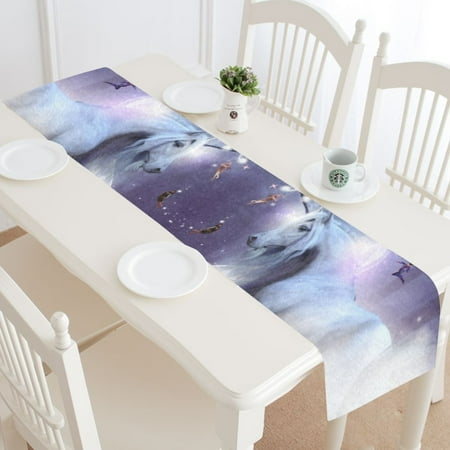 MYPOP Majestic Unicron Table Runner Home Decor 14x72 Inch Little Fairies Unicron Table Cloth Runner for Wedding Party Banquet Decoration
MYPOP Majestic Unicron Table Runner Home Decor 14x72 Inch Little Fairies Unicron Table Cloth Runner for Wedding Party Banquet Decoration