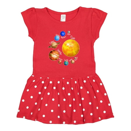 Inktastic Sun and Planets- Yes and Pluto Gift Toddler Girl Dress
