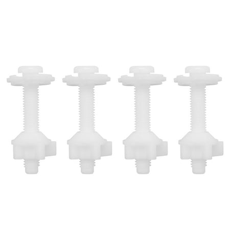 Ggnaxivs 4PCS Toilet Hinge Bolt Screws with Plastic Nuts and Toilet Kit