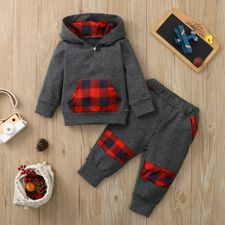 BLTIBY 0-24 Months Baby Boys Girls Winter Clothes Set Long Sleeve Plaid Printed Hoodie Sweatshirt Pants Outfit Sets for Newborn Infant Toddler Gray 12-18 Months
BLTIBY 0-24 Months Baby Boys Girls Winter Clothes Set Long Sleeve Plaid Printed Hoodie Sweatshirt Pants Outfit Sets for Newborn Infant Toddler Gray 12-18 Months