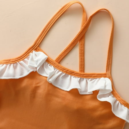 Gubotare Toddler Summer Sleeveless Girls Fashion Ruffles Swimwear Swimsuit Bikini For Children Clothes Swimsuit Kids Orange 3-4 Years
Gubotare Toddler Summer Sleeveless Girls Fashion Ruffles Swimwear Swimsuit Bikini For Children Clothes Swimsuit Kids Orange 3-4 Years