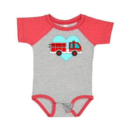 Inktastic Valentine Fire Truck with Blue Heart Gift Baby Boy or Baby Girl Bodysuit 
Inktastic Valentine Fire Truck with Blue Heart Gift Baby Boy or Baby Girl Bodysuit