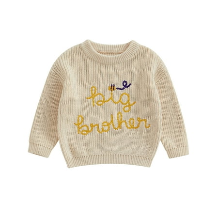 Wallarenear Baby Sister Matching Sweater Long Sleeve Letter Embroidery Knit Pullover Tops
Wallarenear Baby Sister Matching Sweater Long Sleeve Letter Embroidery Knit Pullover Tops