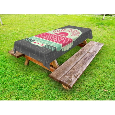 Jukebox Outdoor Tablecloth Charcoal Grey Backdrop with 50s Inspired Radio Music Box Image Decorative Washable Fabric Picnic Tablecloth 58 X 104 Inches Mint Green Hot Pink and White by Ambesonne
Jukebox Outdoor Tablecloth Charcoal Grey Backdrop with 50s Inspired Radio Music Box Image Decorative Washable Fabric Picnic Tablecloth 58 X 104 Inches Mint Green Hot Pink and White by Ambesonne