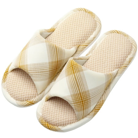 HOMEHOT Womens Open Toe Slippers Memory Foam House Shoes Bedroom Slippers Summer Slide Slippers Yellow 5-6
HOMEHOT Womens Open Toe Slippers Memory Foam House Shoes Bedroom Slippers Summer Slide Slippers Yellow 5-6