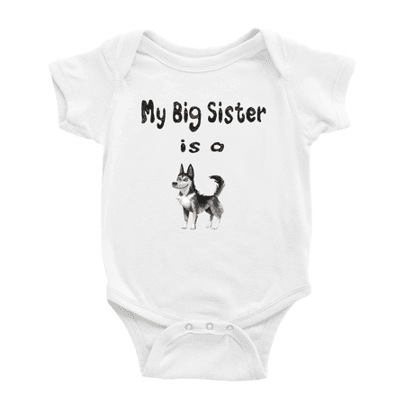 My Big Sister Is A Alaskan Malamute Dog Cute Baby Clothing Bodysuits Boy Girl Unisex
My Big Sister Is A Alaskan Malamute Dog Cute Baby Clothing Bodysuits Boy Girl Unisex