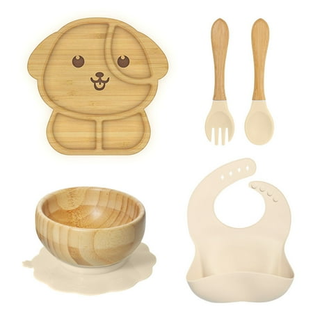 5pcs Bamboo Plate Sets Baby Feeding Bowl Wooden Kids Feeding Supplies Spoon Fork for Baby Tableware Suction Plate Bowl Cup
5pcs Bamboo Plate Sets Baby Feeding Bowl Wooden Kids Feeding Supplies Spoon Fork for Baby Tableware Suction Plate Bowl Cup