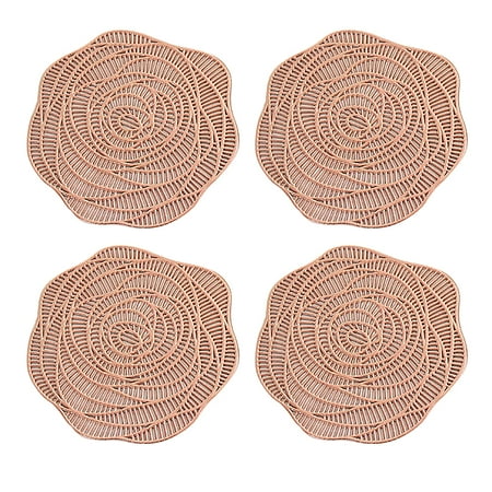 Coasters Set of 4 Pressed PVC Round Rose Place Mats Dining Table Mats Dinning Table Centerpiece Rose gold,G86538
Coasters Set of 4 Pressed PVC Round Rose Place Mats Dining Table Mats Dinning Table Centerpiece Rose gold,G86538