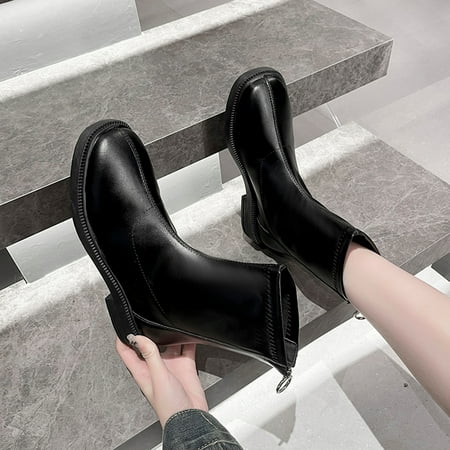 Cathalem Wedge Boots Womens Fashion Women Artificial Leather Solid Color Autumn Thick Sole Boots for Women No Heel Wide Width Black 6.5
Cathalem Wedge Boots Womens Fashion Women Artificial Leather Solid Color Autumn Thick Sole Boots for Women No Heel Wide Width Black 6.5