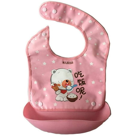 Dewadbow Baby Bibs Waterproof Washable Roll Up Crumb Catcher Feeding Care