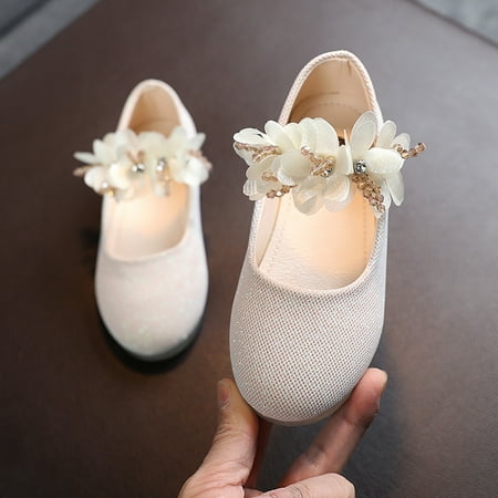 Toddler Kids Baby Girls Round Toe Floral Dance Princess Shoes Sandals