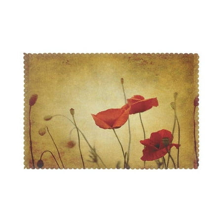 Home Poppies And Flower Buds Placemats Set Of 6 Washable Wipeable Place Mats Place Mats For Festival Parties Family Dinner (12 X 18inch)
Home Poppies And Flower Buds Placemats Set Of 6 Washable Wipeable Place Mats Place Mats For Festival Parties Family Dinner (12 X 18inch)