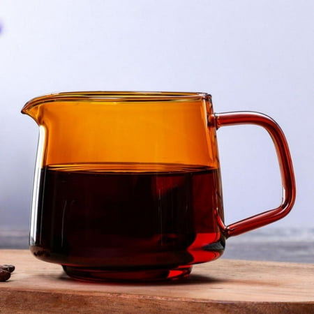 

Glass Pitcher with Spout - 19 Ounces Cold and Hot Water Carafe with Handle Beverage Pitcher for Homemade Iced Tea and Juice