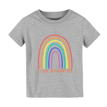 B91xZ Baby Girl Clothes Summer Solid Color Rainbow Print I LOVE MY ANTIES Boys And Girls Tops Short Sleeved T Size 2-4 Years
B91xZ Baby Girl Clothes Summer Solid Color Rainbow Print I LOVE MY ANTIES Boys And Girls Tops Short Sleeved T Size 2-4 Years