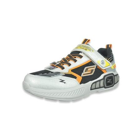 Skechers Boy s Light Storm 3 Sneaker Silver/Black 12 Little Kid