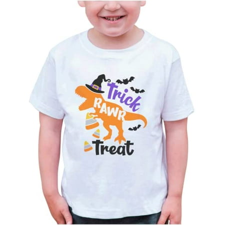 7 ate 9 Apparel Kids Dinosaur Happy Halloween Shirts - Trick Rawr Treat Candy Corn White T-Shirt 3T
7 ate 9 Apparel Kids Dinosaur Happy Halloween Shirts - Trick Rawr Treat Candy Corn White T-Shirt 3T