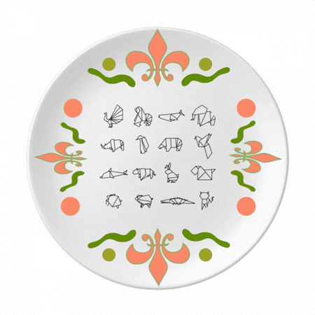 Origa Animal Geometric Shape Flower Ceramics Plate Tableware Dinner Dish