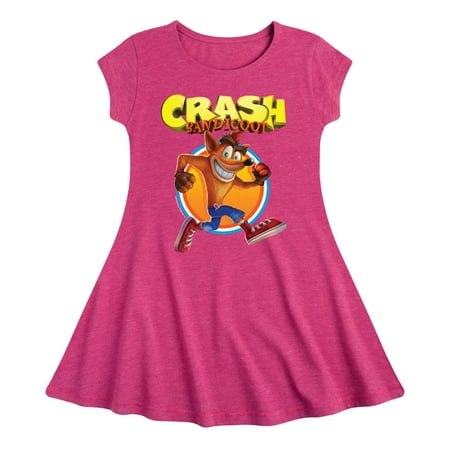 Crash Bandicoot - Crash Circle - Toddler And Youth Girls Fit And Flare Dress