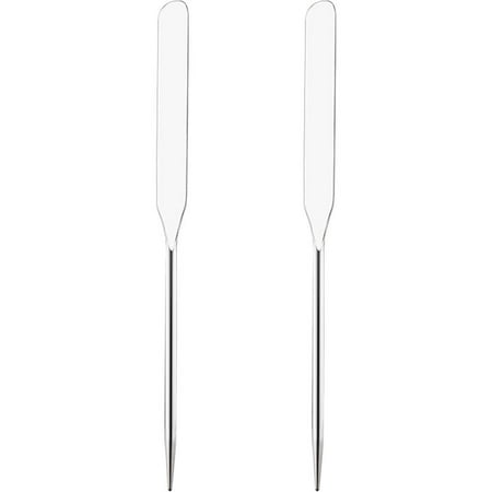 2pcs Stainless Steel Cosmetic Mixing Rods Makeup Spatula Nail Art Stirring Rods