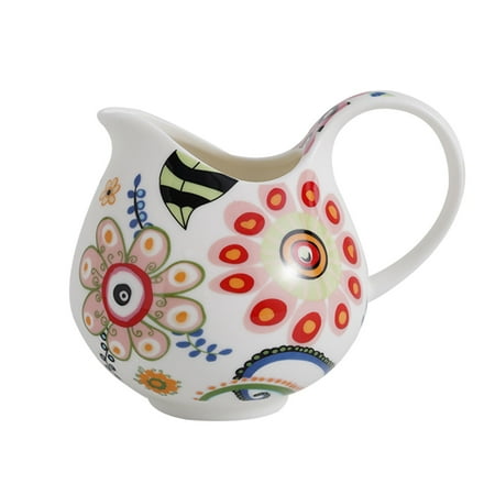 

Qeeadeea/ Milk Jug Creamer Jug For Coffee Milk Coffee Serving Set Cream Pitcher-butterfly love flower-250ml/8.8oz