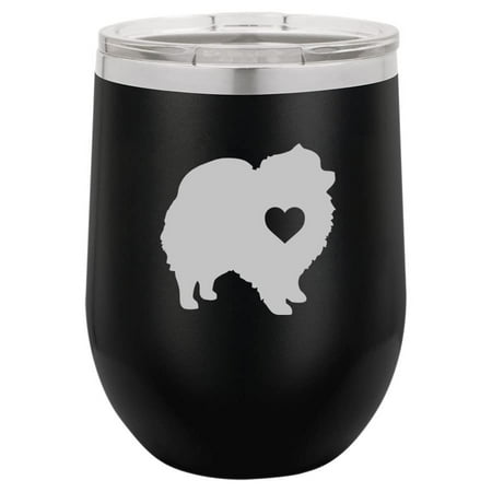 12 oz Double Wall Vacuum Insulated Stainless Steel Stemless Wine Tumbler Glass Coffee Travel Mug With Lid Cute Pomeranian With Heart (Black)
12 oz Double Wall Vacuum Insulated Stainless Steel Stemless Wine Tumbler Glass Coffee Travel Mug With Lid Cute Pomeranian With Heart (Black)