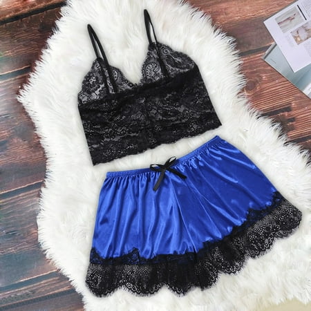 〖TOTO〗Intimates For Women New Women Silk Lace Top Camisole Bow Shorts Pajamas Lingerie Sleepwear Set S-3Xl
〖TOTO〗Intimates For Women New Women Silk Lace Top Camisole Bow Shorts Pajamas Lingerie Sleepwear Set S-3Xl
