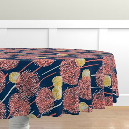 Cotton Sateen Tablecloth 90 Round - Coral Color Mod Floral Abstract Retro Inspired Lines Geometric Botanical Midcentury Modern Flowers Print Custom Table Linens by Spoonflower
Cotton Sateen Tablecloth 90 Round - Coral Color Mod Floral Abstract Retro Inspired Lines Geometric Botanical Midcentury Modern Flowers Print Custom Table Linens by Spoonflower