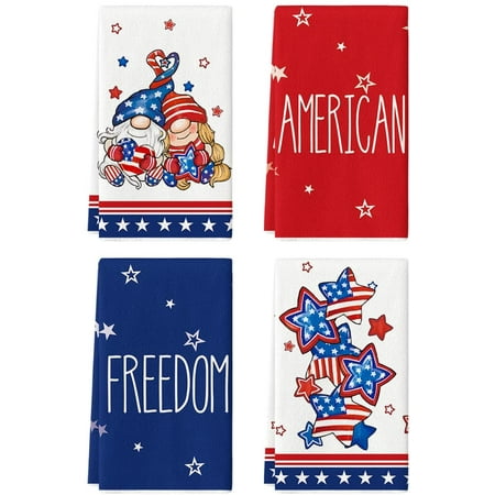 Mode American Flag Stars Gnomes 4th of July Kitchen Towels Dish Towels 18x26 Inch Patriotic Liberty Decor Hand Towels Set of 2
Mode American Flag Stars Gnomes 4th of July Kitchen Towels Dish Towels 18x26 Inch Patriotic Liberty Decor Hand Towels Set of 2