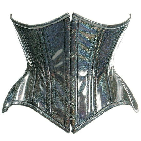 Top Drawer Black Rainbow Glitter Holo Double Steel Boned Curvy Cut Waist Cincher Corset
Top Drawer Black Rainbow Glitter Holo Double Steel Boned Curvy Cut Waist Cincher Corset