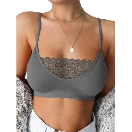 Capreze Women Solid Color Camisole Bra Crew Neck Vest Beach Blouse Lace Stitching T Shirts
Capreze Women Solid Color Camisole Bra Crew Neck Vest Beach Blouse Lace Stitching T Shirts