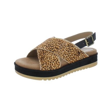 Very Volatile Womens Calabar Buckle Cow Hair Slingback Sandals