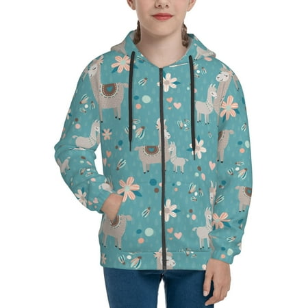 Hoodies for Women Cute Floral Alpaca Long Sleeve Sweatshirt Drawstring Zip Up Hoodie with Pockets Teen Girl Clothes
Hoodies for Women Cute Floral Alpaca Long Sleeve Sweatshirt Drawstring Zip Up Hoodie with Pockets Teen Girl Clothes