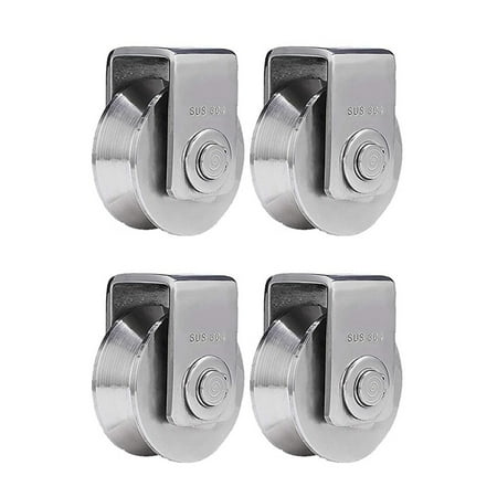 4Pcs 2 Inch V Type Pulley Roller 304 Stainless Steel Sliding Gate Roller Wheel Bearing for Material Handling and Moving
4Pcs 2 Inch V Type Pulley Roller 304 Stainless Steel Sliding Gate Roller Wheel Bearing for Material Handling and Moving