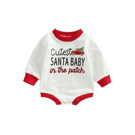 jaweiwi Infant Baby Christmas Romper for Girls Boys Winter Long Sleeve Round Neck Red Truck Letter Print Bodysuit Size 0 6 9 12 18 M
jaweiwi Infant Baby Christmas Romper for Girls Boys Winter Long Sleeve Round Neck Red Truck Letter Print Bodysuit Size 0 6 9 12 18 M
