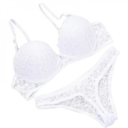 Sales Promotion!Women Lace Drill Bra Set Push Up Underwear Set Bra And Thong Set White 85C/38
Sales Promotion!Women Lace Drill Bra Set Push Up Underwear Set Bra And Thong Set White 85C/38