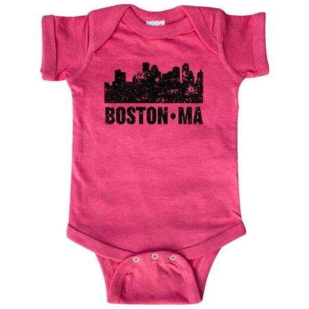 

Inktastic Boston Massachusetts City Skyline with Grunge Gift Baby Boy or Baby Girl Bodysuit