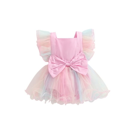 Pudcoco Infant Girls Flying Sleeve Romper Colorful Mesh Bowknot Decoration Dress Style Bodysuit
Pudcoco Infant Girls Flying Sleeve Romper Colorful Mesh Bowknot Decoration Dress Style Bodysuit