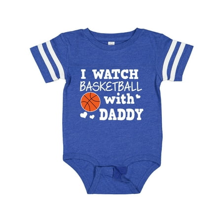 Inktastic I Watch Basketball with Daddy Gift Baby Boy Bodysuit