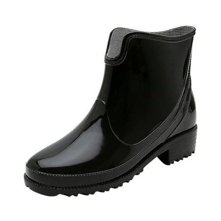 Tangnade Ladies daily all-match casual shoes Women Low-Heeled Buckle Round Toe Shoe Waterproof Middle Tube Rain Boots Black 40
Tangnade Ladies daily all-match casual shoes Women Low-Heeled Buckle Round Toe Shoe Waterproof Middle Tube Rain Boots Black 40