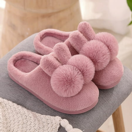 Slippers Couples Women Slip On Furry Plush Flat Home Winter Round Toe Keep Warm Cartoon Rabbit Ear Slippers Shoes
Slippers Couples Women Slip On Furry Plush Flat Home Winter Round Toe Keep Warm Cartoon Rabbit Ear Slippers Shoes