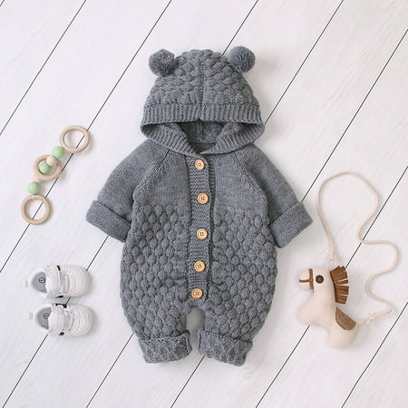 Yubatuo Newborn Infant Baby Girl Boy Winter Warm Coat Knit Outwear Hooded Jumpsuit Gray 80
Yubatuo Newborn Infant Baby Girl Boy Winter Warm Coat Knit Outwear Hooded Jumpsuit Gray 80