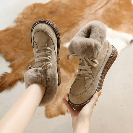 MIASHUI Women s Winter Velvet Thickened Warm Versatile Lace Up Waterproof Non Slip Thick Soled Snow Boots Autumn Winter Casual Shoes for Women
MIASHUI Women s Winter Velvet Thickened Warm Versatile Lace Up Waterproof Non Slip Thick Soled Snow Boots Autumn Winter Casual Shoes for Women
